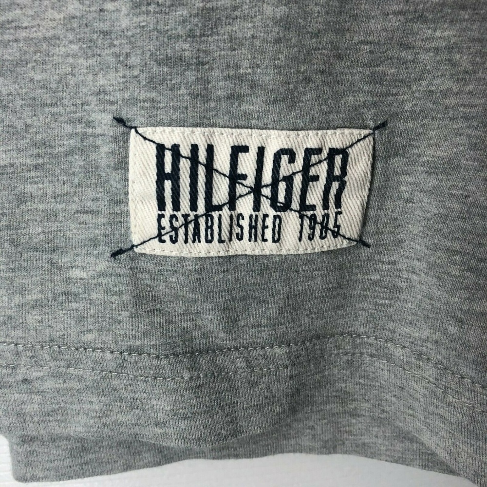 Tommy Hilfiger Grey Long Sleeve Tee Spell Out XXL - Picture 5 of 6